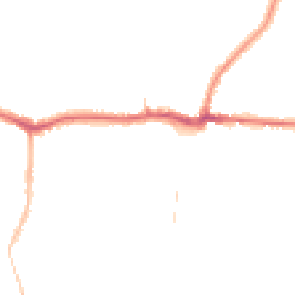 Night-time road noise heatmap for PE30 4QB