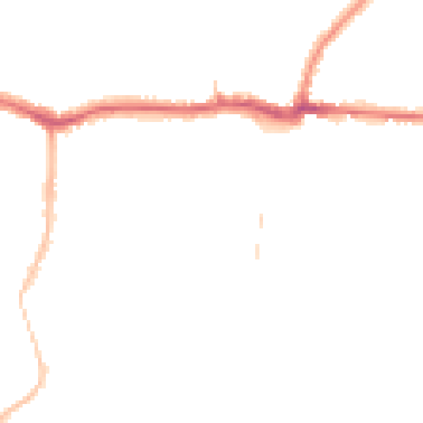 Night-time road noise heatmap for PE30 4QE