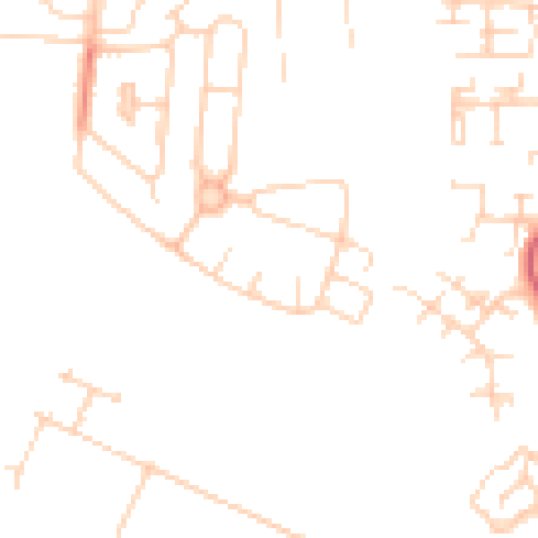 Daytime road noise heatmap for PE30 4QW