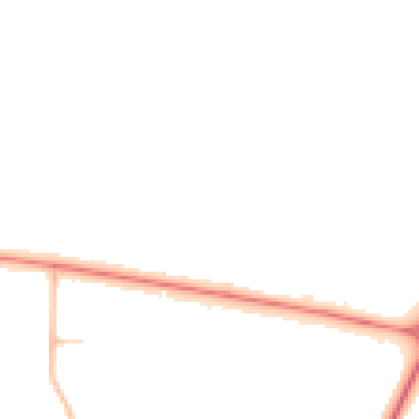 Night-time road noise heatmap for PE30 4TW