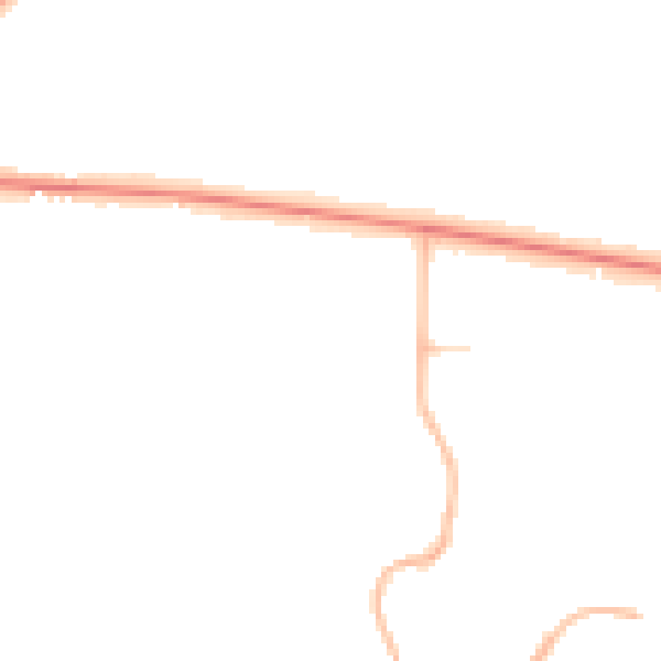 Night-time road noise heatmap for PE30 4UB