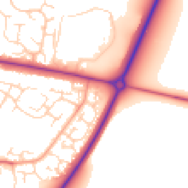 Daytime road noise heatmap for PE30 4UQ