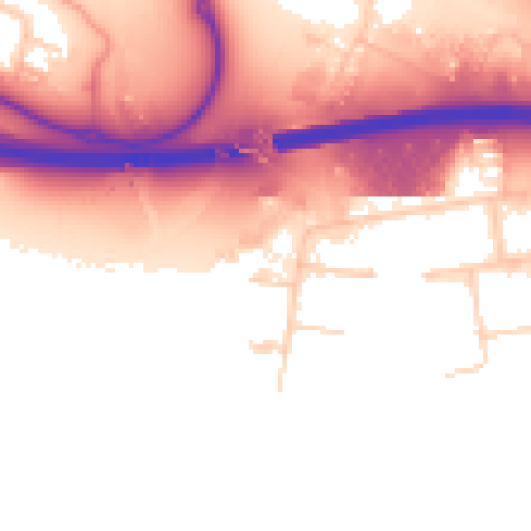 Daytime road noise heatmap for PE30 4WR