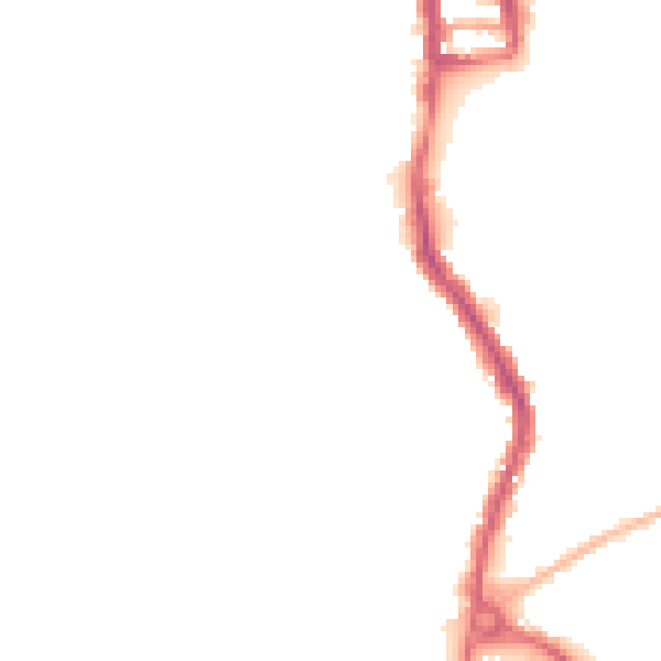 Night-time road noise heatmap for PE30 5AD