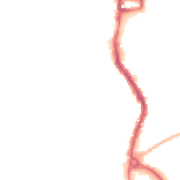 Night-time road noise heatmap for PE30 5AF