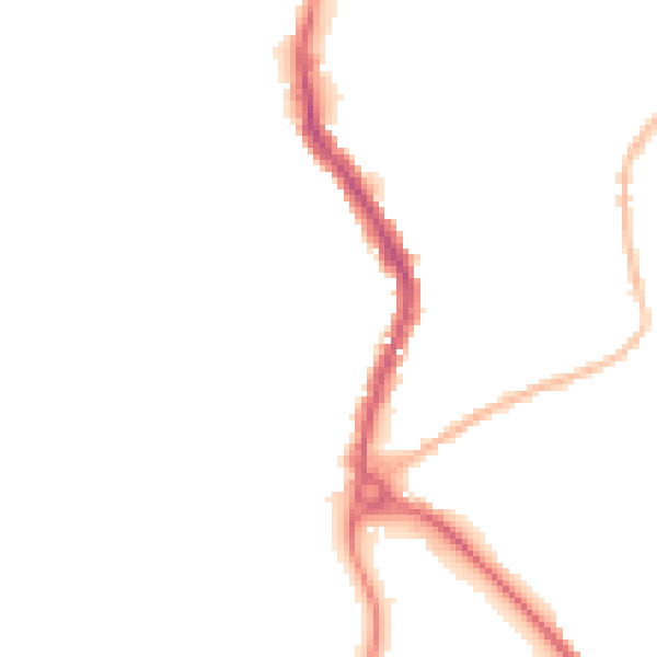 Night-time road noise heatmap for PE30 5AS