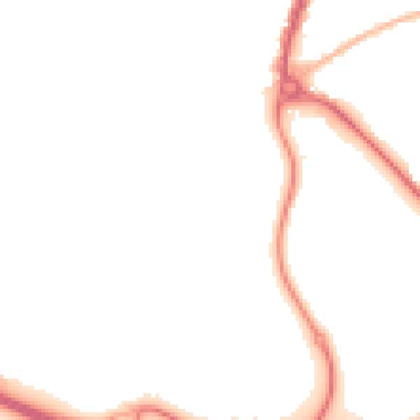Night-time road noise heatmap for PE30 5BL
