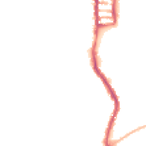 Night-time road noise heatmap for PE30 5FG