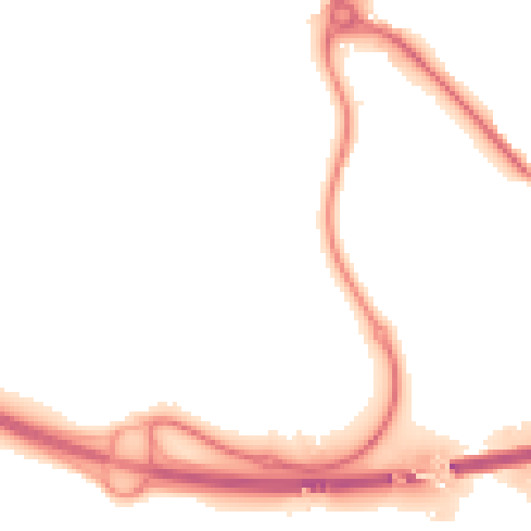 Night-time road noise heatmap for PE30 5GR