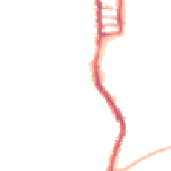 Night-time road noise heatmap for PE30 5HT