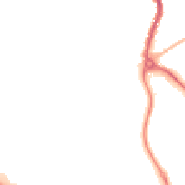 Night-time road noise heatmap for PE30 5JR