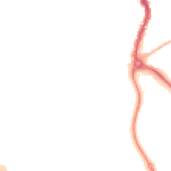 Night-time road noise heatmap for PE30 5LU