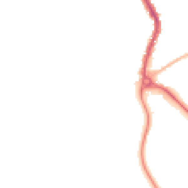 Night-time road noise heatmap for PE30 5LX