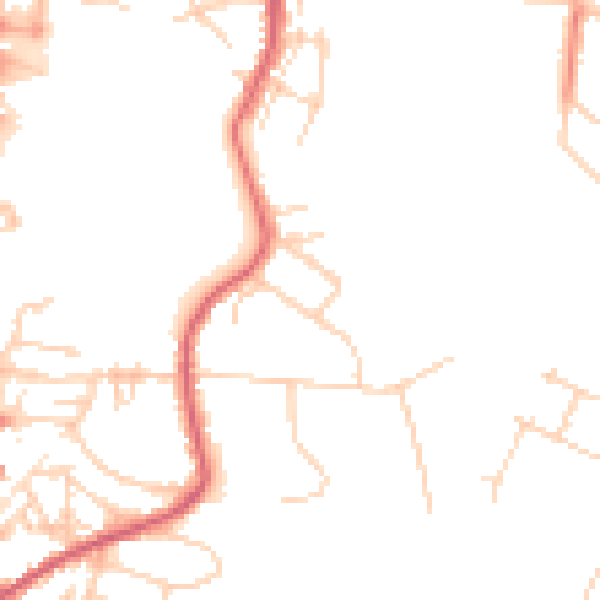 Daytime road noise heatmap for PE30 5NN
