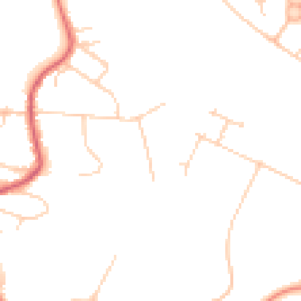 Daytime road noise heatmap for PE30 5NS
