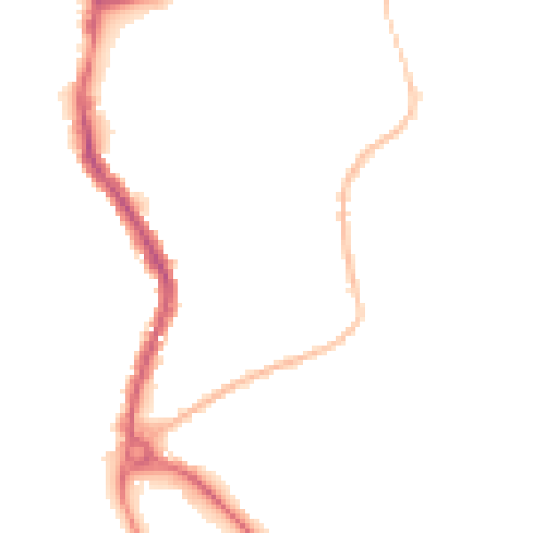 Night-time road noise heatmap for PE30 5PN