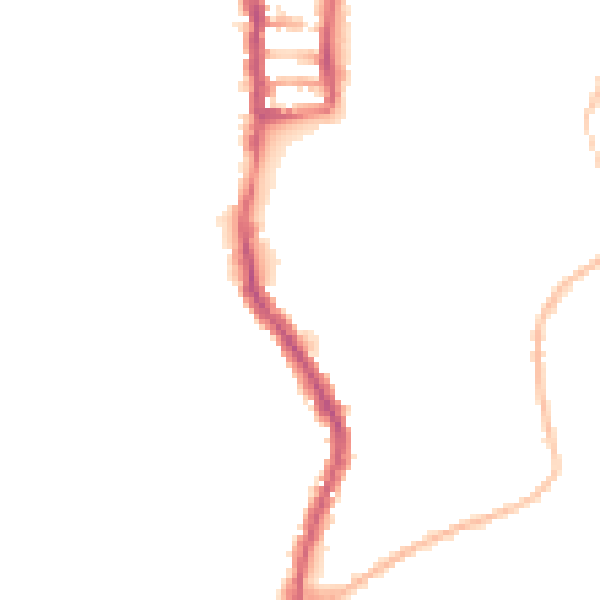 Night-time road noise heatmap for PE30 5PZ