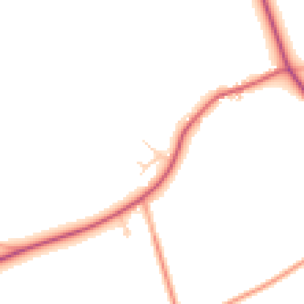 Daytime road noise heatmap for PE31 6AT
