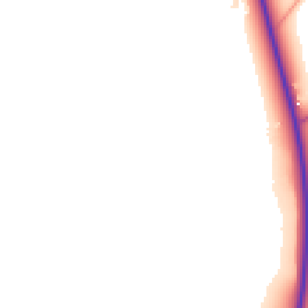 Daytime road noise heatmap for PE31 6AW