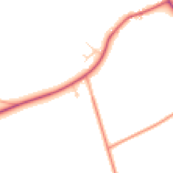 Daytime road noise heatmap for PE31 6AZ