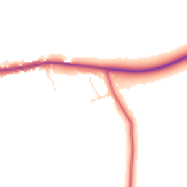 Daytime road noise heatmap for PE31 6BH