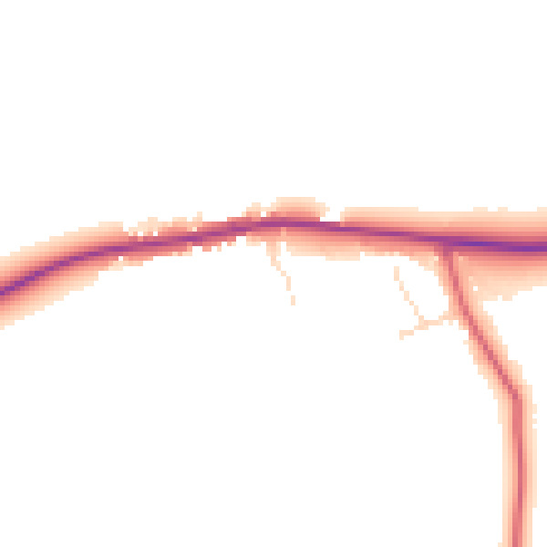 Daytime road noise heatmap for PE31 6BL