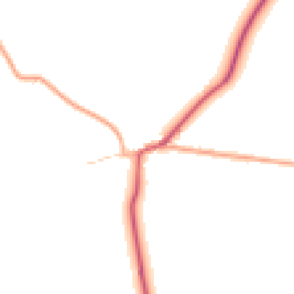 Daytime road noise heatmap for PE31 6BP