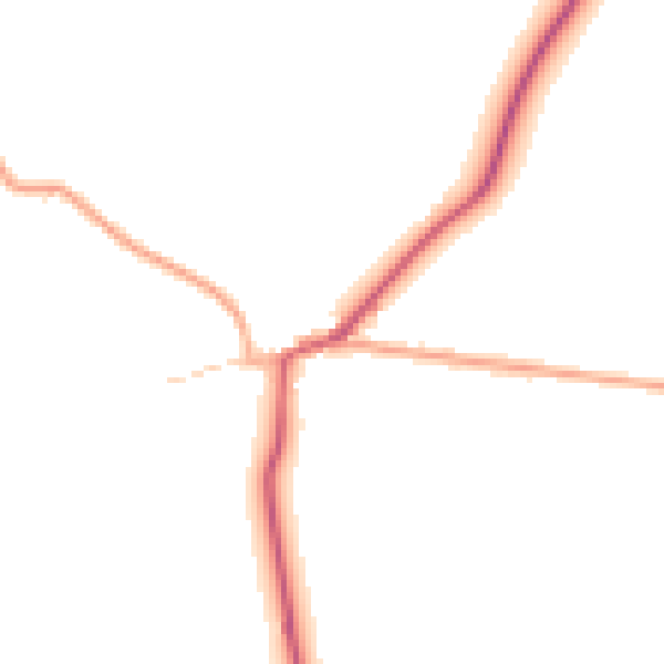 Daytime road noise heatmap for PE31 6BS