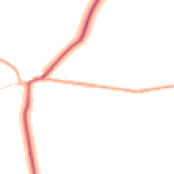 Daytime road noise heatmap for PE31 6BT
