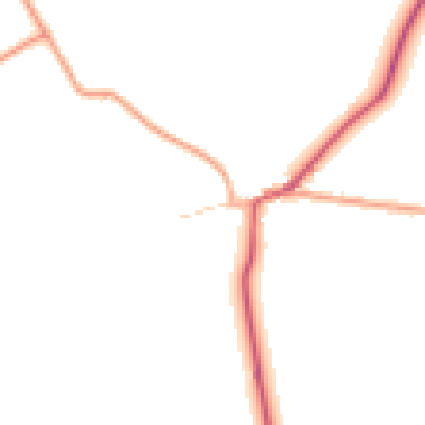 Daytime road noise heatmap for PE31 6BU