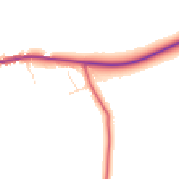 Daytime road noise heatmap for PE31 6DE