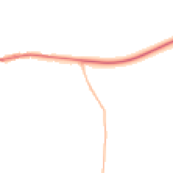 Night-time road noise heatmap for PE31 6DE