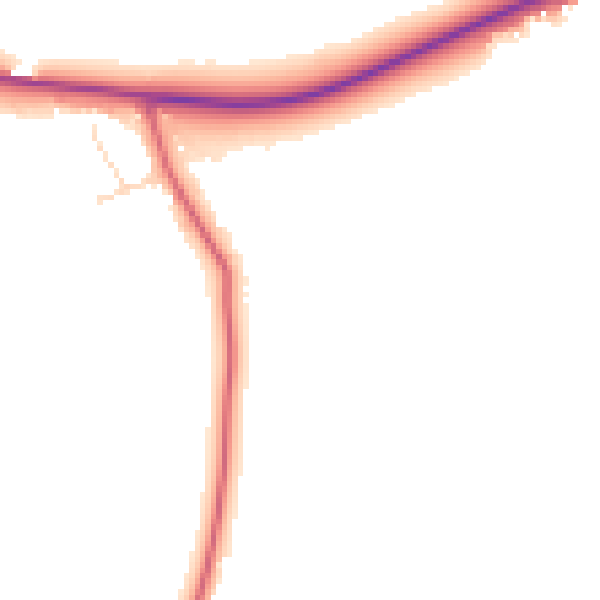 Daytime road noise heatmap for PE31 6DH