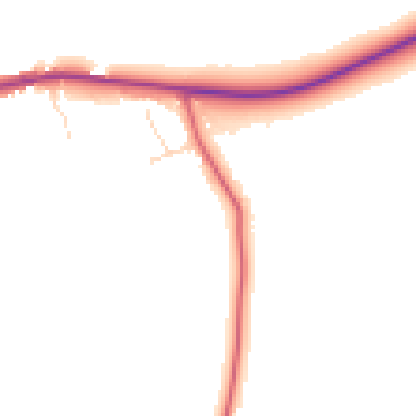 Daytime road noise heatmap for PE31 6DQ