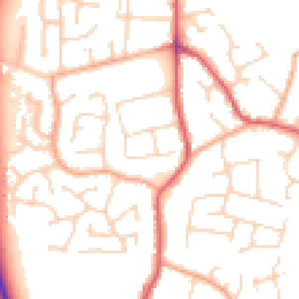 Daytime road noise heatmap for PE31 6HN