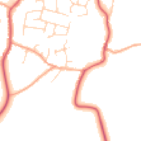 Daytime road noise heatmap for PE31 6LH