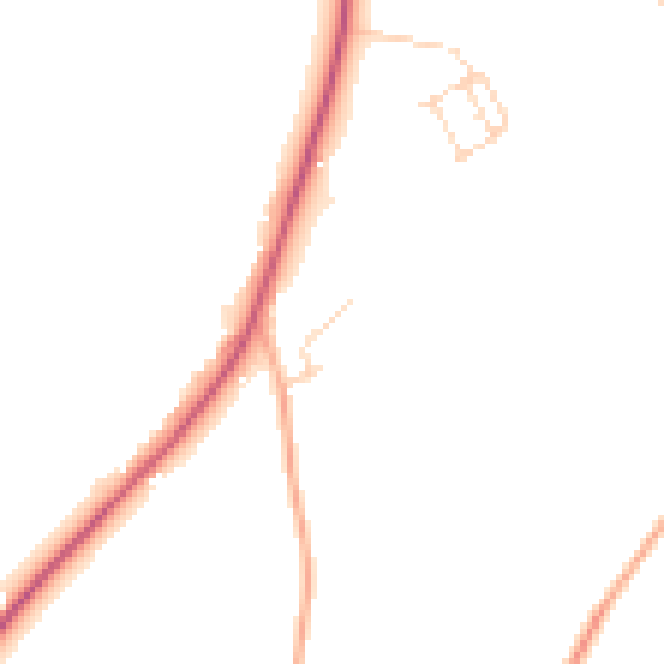 Daytime road noise heatmap for PE31 6RB