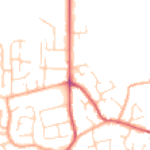 Daytime road noise heatmap for PE31 6RG