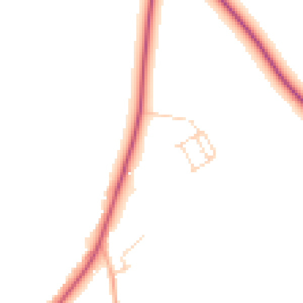 Daytime road noise heatmap for PE31 6RQ