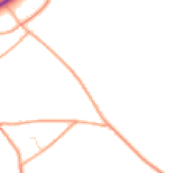 Daytime road noise heatmap for PE31 6TU