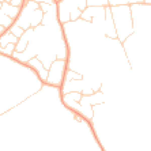 Daytime road noise heatmap for PE31 7BT