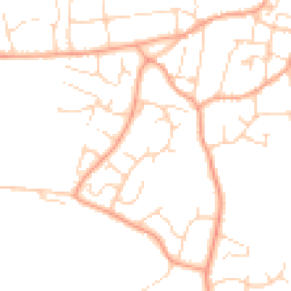 Daytime road noise heatmap for PE31 7EL