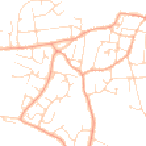 Daytime road noise heatmap for PE31 7HR