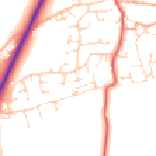 Daytime road noise heatmap for PE31 7RP
