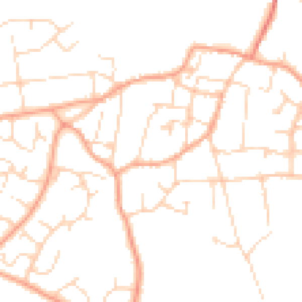 Daytime road noise heatmap for PE31 7TP