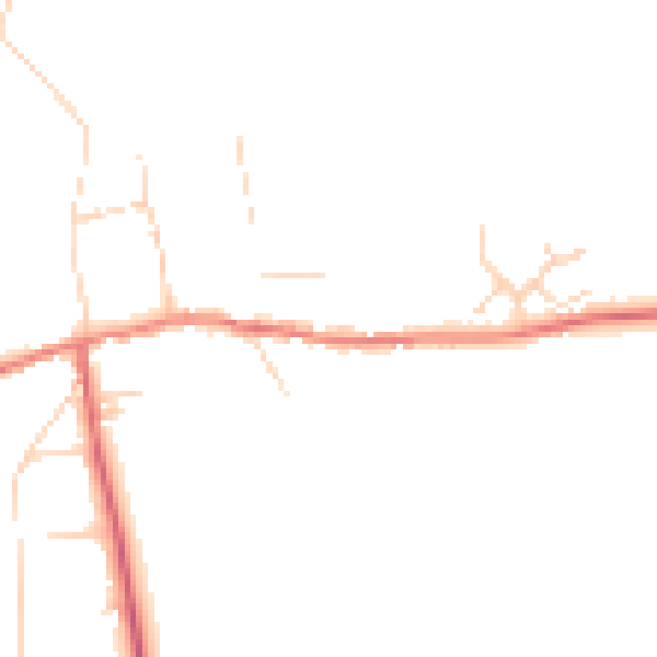 Daytime road noise heatmap for PE31 8AA