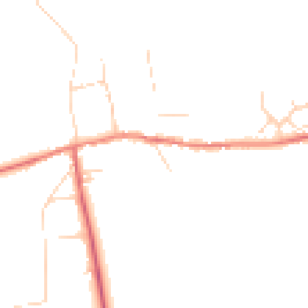 Daytime road noise heatmap for PE31 8AB