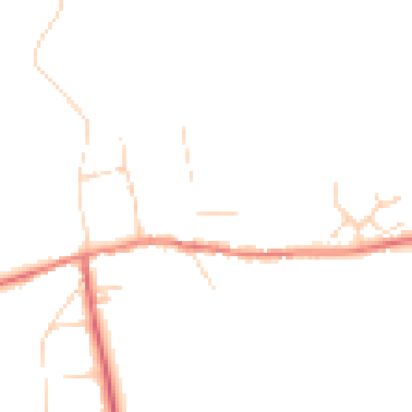 Daytime road noise heatmap for PE31 8AD