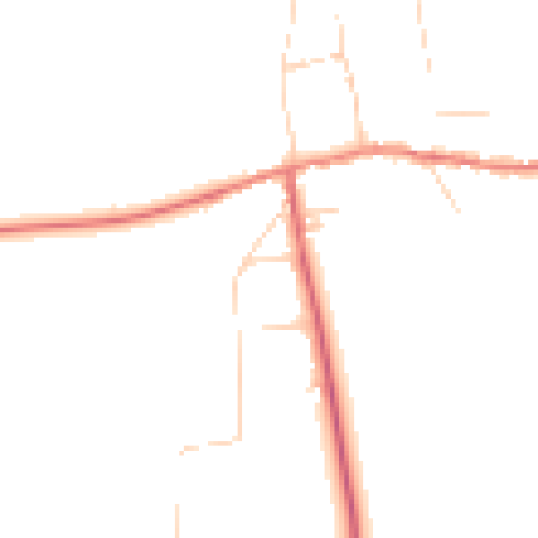 Daytime road noise heatmap for PE31 8AH