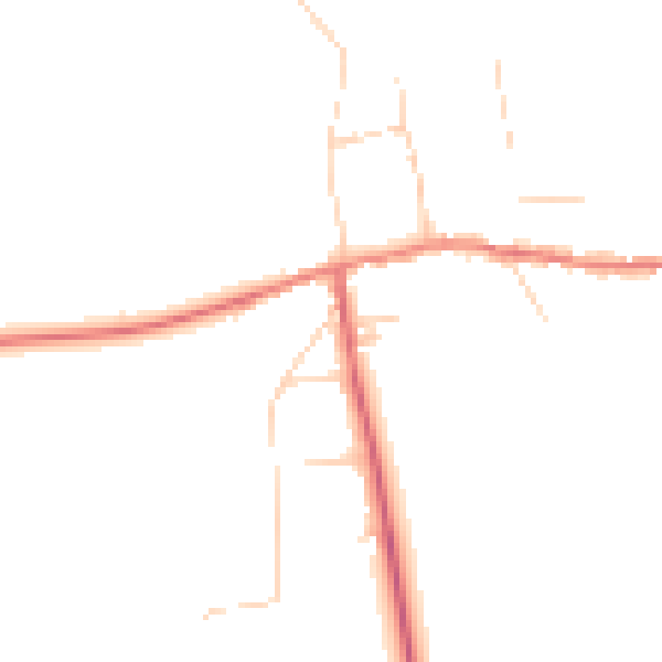 Daytime road noise heatmap for PE31 8AN